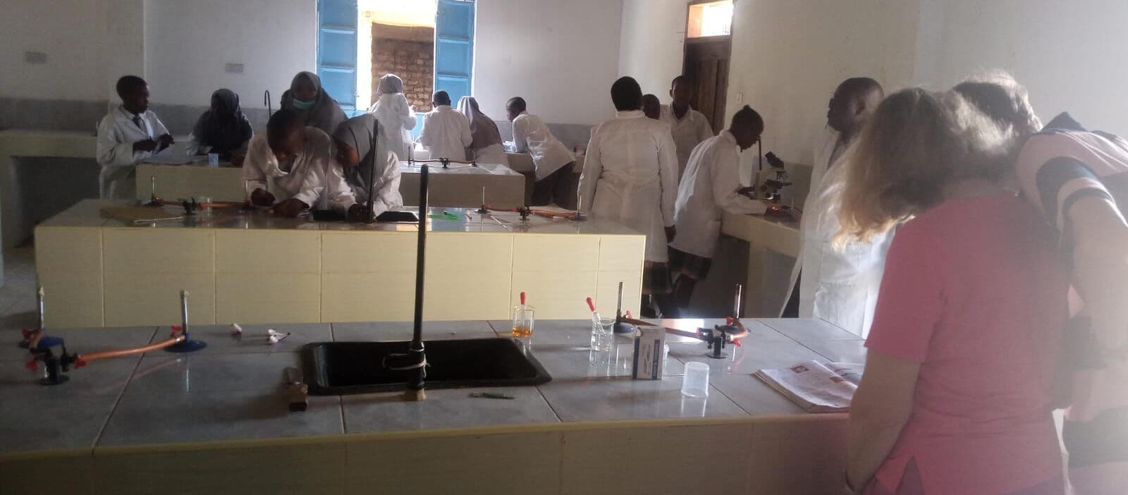Learners in the science lab